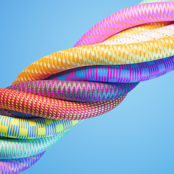 colorful ropes wound together