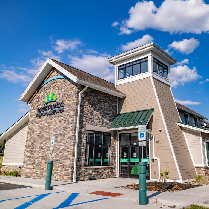 Hudson Greenport branch on a sunny day with blue sky