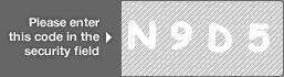 captcha code for visual authentication  letter N number 9 letter D number 5