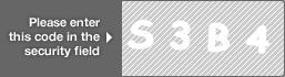 captcha code for visual authentication  letter S number 3 letter B number 4