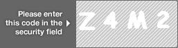 captcha code for visual authentication  letter Z number 4 letter M number 2