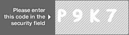 captcha code for visual authentication  letter P number 9 letter K number 7