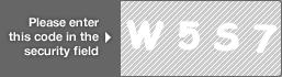 captcha code for visual authentication  letter W number 5 letter S number 7