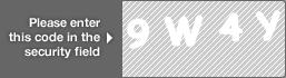captcha code for visual authentication  number 9 letter W number 4 letter Y