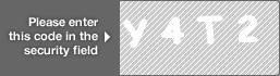 captcha code for visual authentication  letter Y number 4 letter T number 2