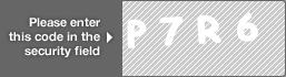 captcha code for visual authentication  letter P number 7 letter R number 6