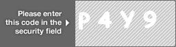 captcha code for visual authentication  letter P number 4 letter Y number 9