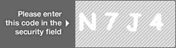 captcha code for visual authentication  letter N number 7 letter J number 4