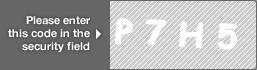 captcha code for visual authentication  letter P number 7 letter H number 5