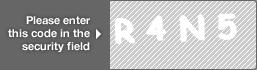 captcha code for visual authentication  letter R number 4 letter N number 5