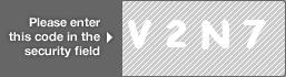 captcha code for visual authentication  letter V number 2 letter N number 7