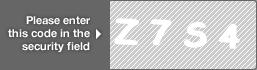 captcha code for visual authentication  letter Z number 7 letter S number 4