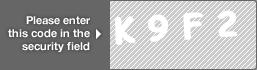 captcha code for visual authentication  letter K number 9 letter F number 2