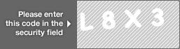 captcha code for visual authentication  letter L number 8 letter X number 3