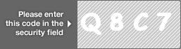 captcha code for visual authentication  letter Q number 8 letter C number 7