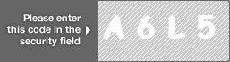 captcha code for visual authentication  letter A number 6 letter L number 5