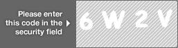 captcha code for visual authentication  number 6 letter W number 2 letter V