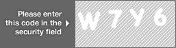 captcha code for visual authentication  letter W number 7 letter Y number 6