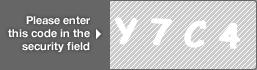 captcha code for visual authentication  letter Y number 7 letter C number 4