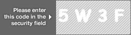 captcha code for visual authentication  number 5 letter W number 3 letter F