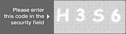 captcha code for visual authentication  letter H number 3 letter S number 6