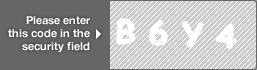 captcha code for visual authentication  letter B number 6 letter Y number 4