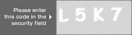captcha code for visual authentication  letter L number 5 letter K number 7