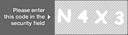 captcha code for visual authentication  letter N number 4 letter X number 3