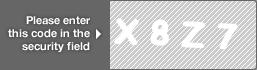 captcha code for visual authentication  letter X number 8 letter Z number 7
