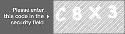 captcha code for visual authentication  letter C number 8 letter X number 3
