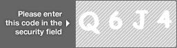 captcha code for visual authentication  letter Q number 6 letter J number 4