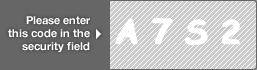 captcha code for visual authentication  letter A number 7 letter S number 2