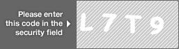captcha code for visual authentication  letter L number 7 letter T number 9