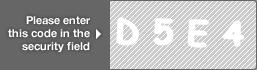 captcha code for visual authentication  letter D number 5 letter E number 4