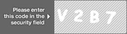 captcha code for visual authentication  letter V number 2 letter B number 7