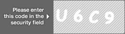 captcha code for visual authentication  letter U number 6 letter C number 9