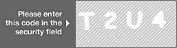 captcha code for visual authentication  letter T number 2 letter U number 4