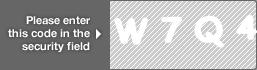 captcha code for visual authentication  letter W number 7 letter Q number 4