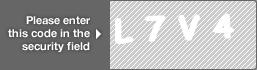 captcha code for visual authentication  letter L number 7 letter V number 4