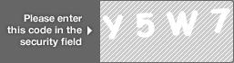 captcha code for visual authentication  letter Y number 5 letter W number 7
