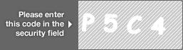 captcha code for visual authentication  letter P number 5 letter C number 4