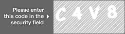 captcha code for visual authentication  letter C number 4 letter V number 8
